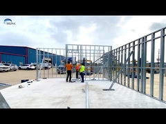 Casa pré-fabricada de 2 quartos com sistema central de ar condicionado e 2 cabines de pedra