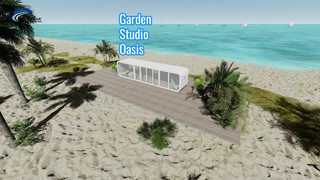 Cabine pré-fabricada Hawa de Stuido Chico Apple do jardim com armação de aço leve